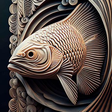 3D модель Длинноусая рыба дианема (STL)